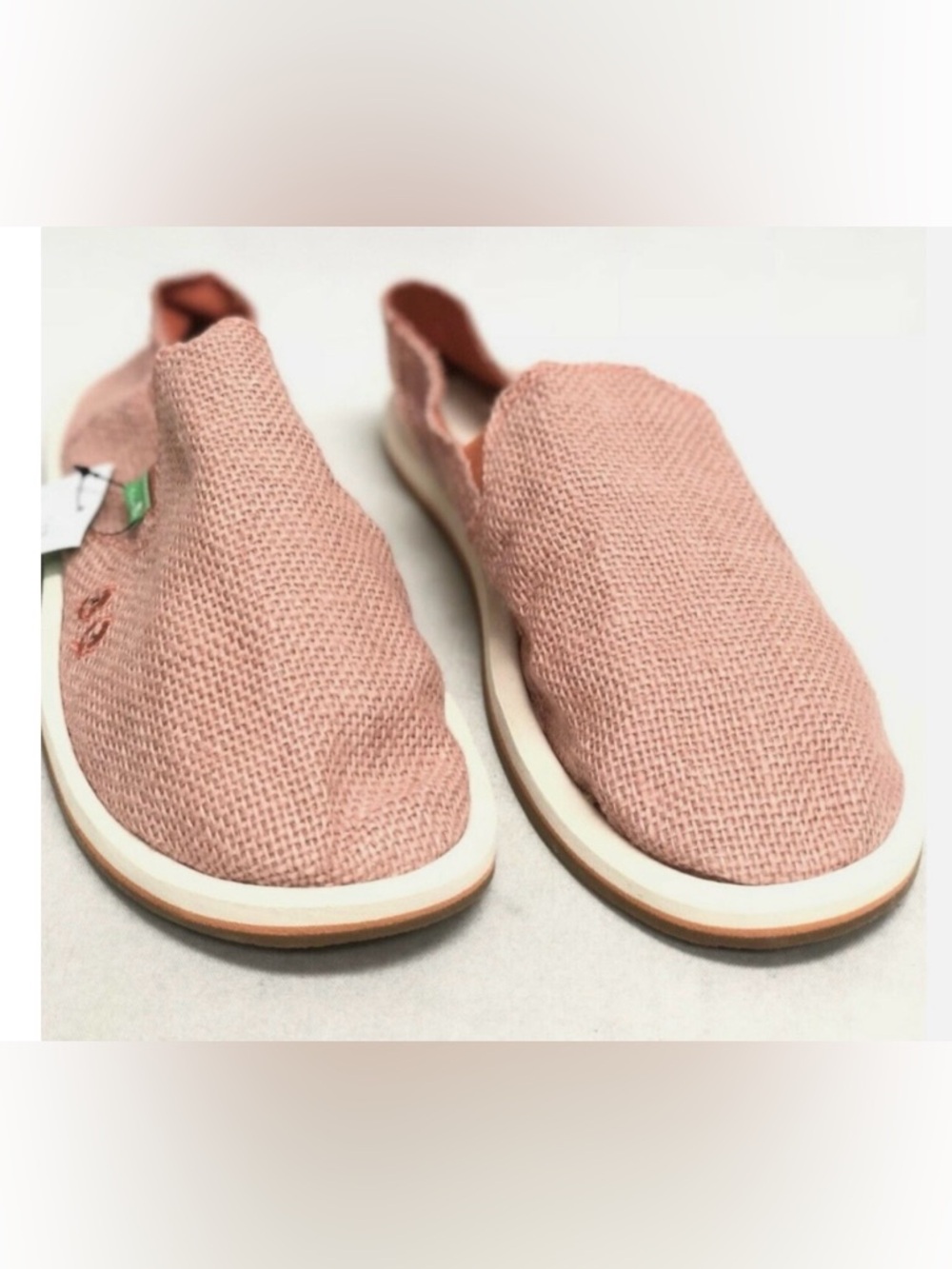 Sanuk Womens Donna Cruz Carnelian Textile Weave Slip on Surfer Shoes Size 6 NWT